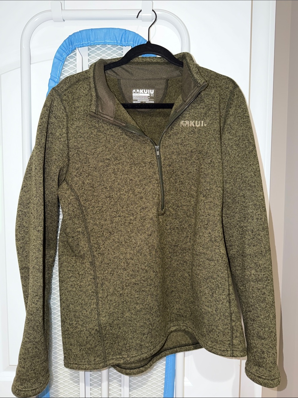KUIU Olive Green Half-Zip Fleece Pullover Base Camp